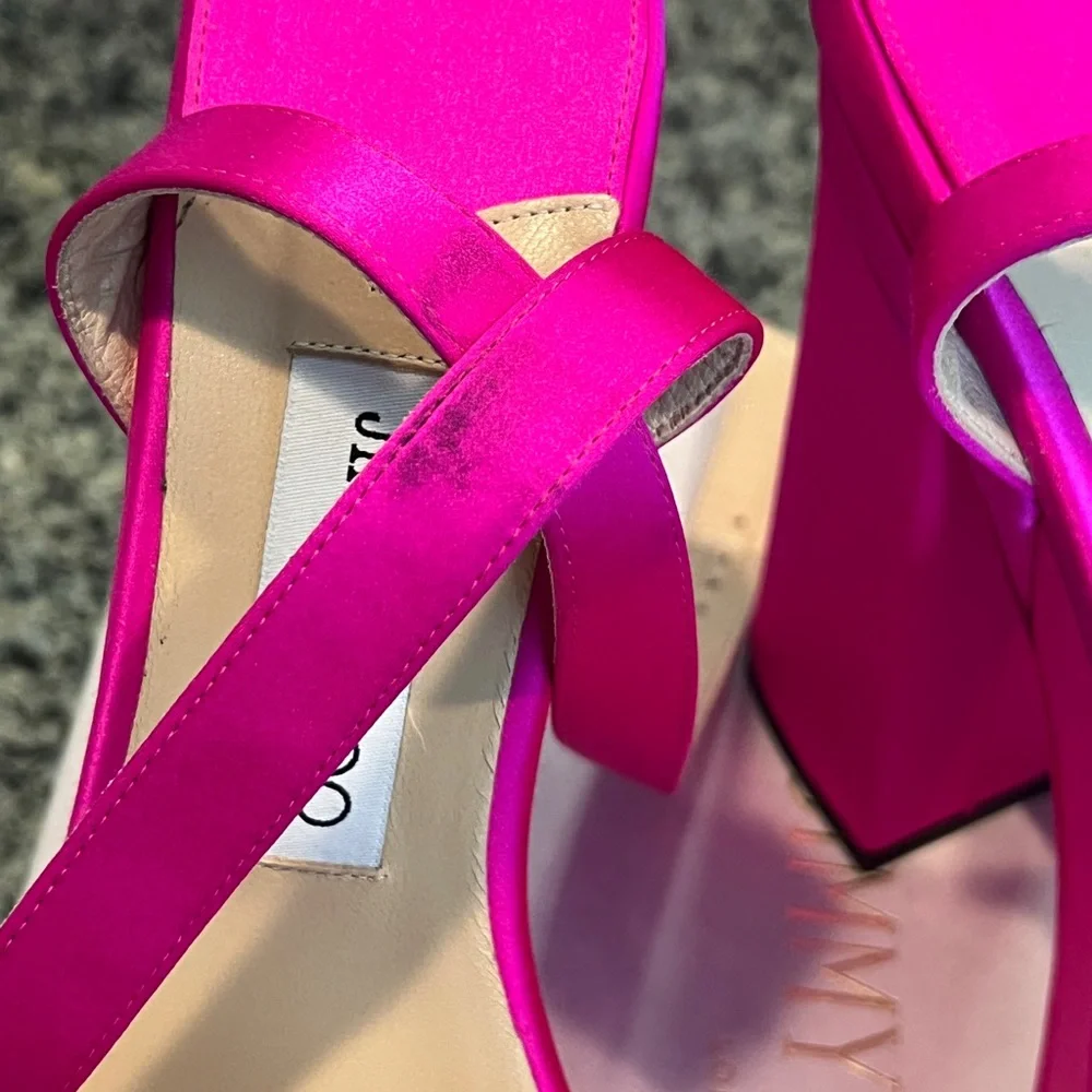 Jimmy Choo Fuchsia Platform Heels - Picture 8 of 9